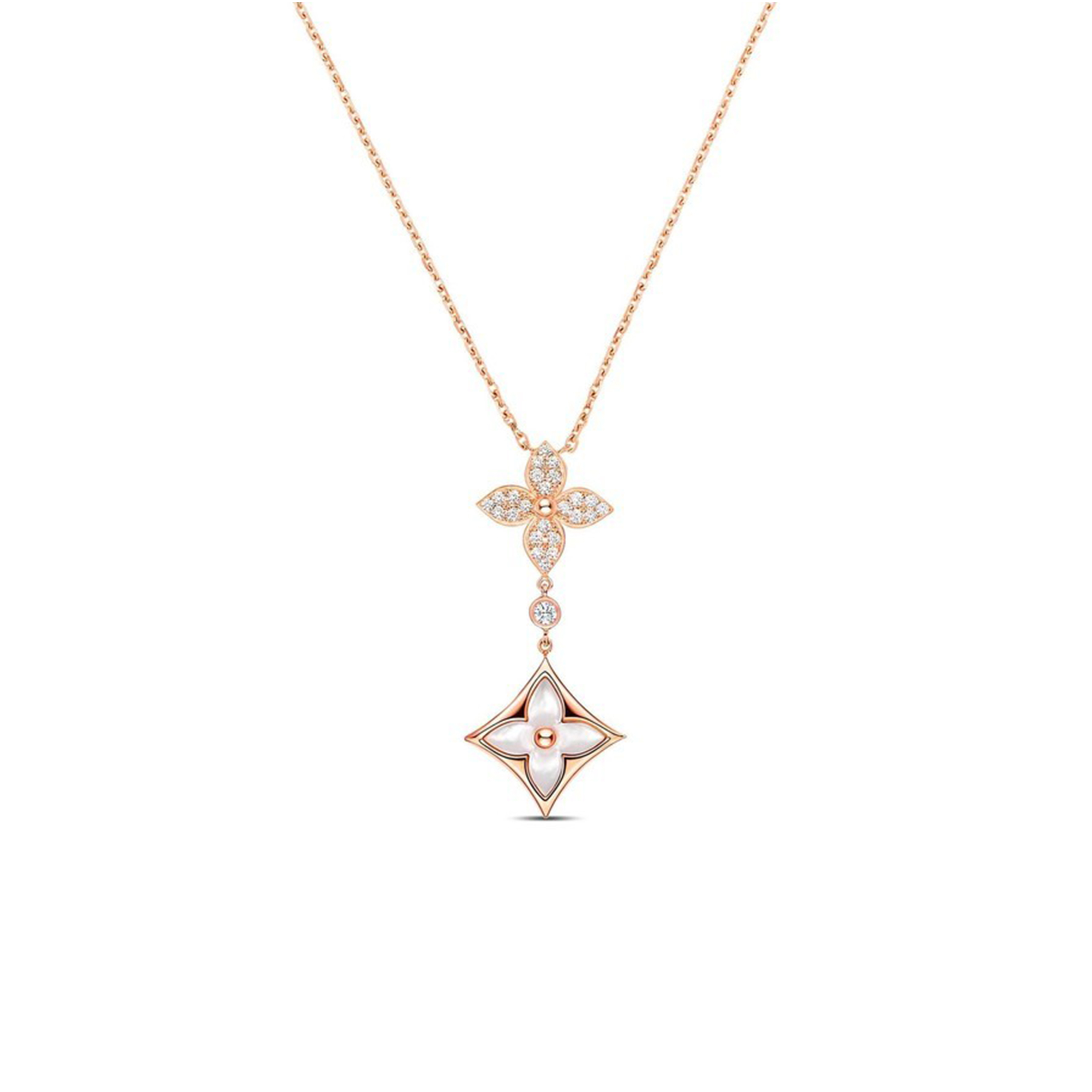l**is V*t*n color blossom double star 18k necklace q94355